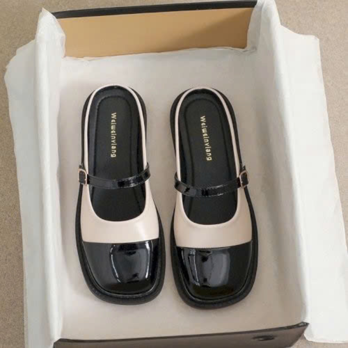 Giày Sục Mary Jane  đế bằng