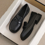 Giày Loafer Nữ Da Mềm Đế Thấp Thanh Lịch