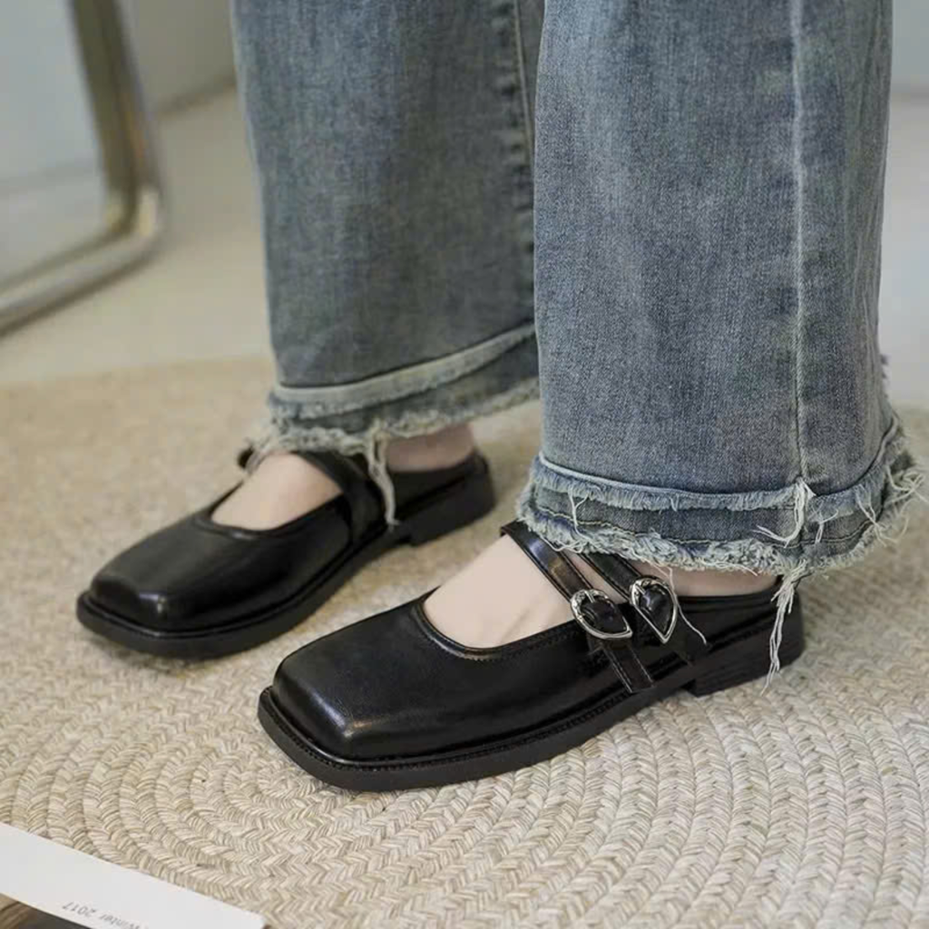 Giày Sục Nữ Quai Khóa Form Mary Jane