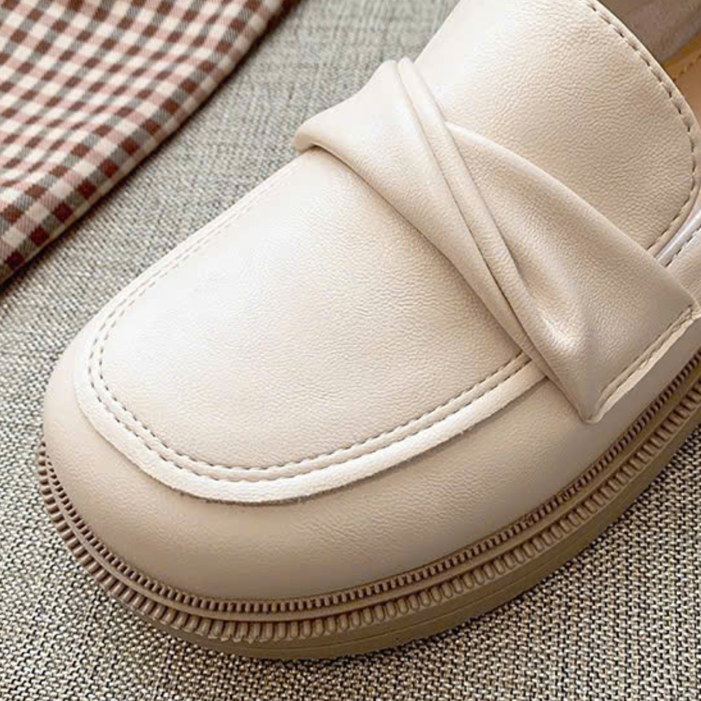 Giày Loafer Nữ Da Mềm Đế Thấp Thanh Lịch
