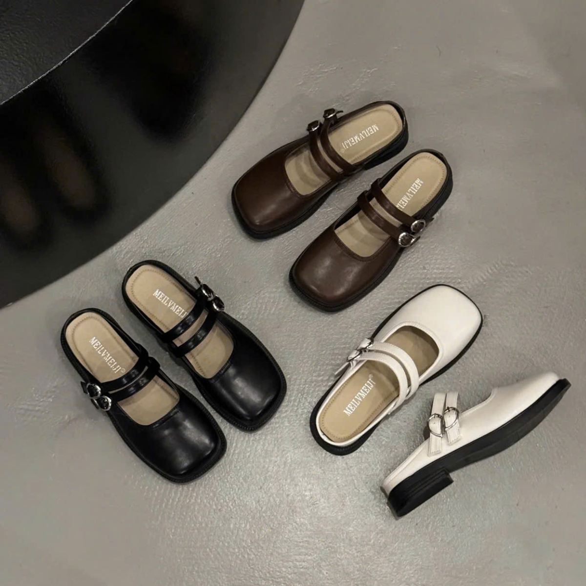 Giày Sục Nữ Quai Khóa Form Mary Jane