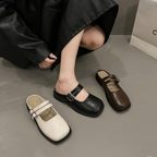 Giày Sục Nữ Quai Khóa Form Mary Jane