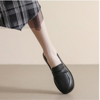 Giày Loafer Nữ Da Mềm Đế Thấp Thanh Lịch