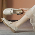 Giày Loafer Nữ Da Mềm Đế Thấp Thanh Lịch