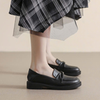 Giày Loafer Nữ Da Mềm Đế Thấp Thanh Lịch