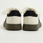 Giày Sneaker Trắng Đế Gum Phong Cách Retro