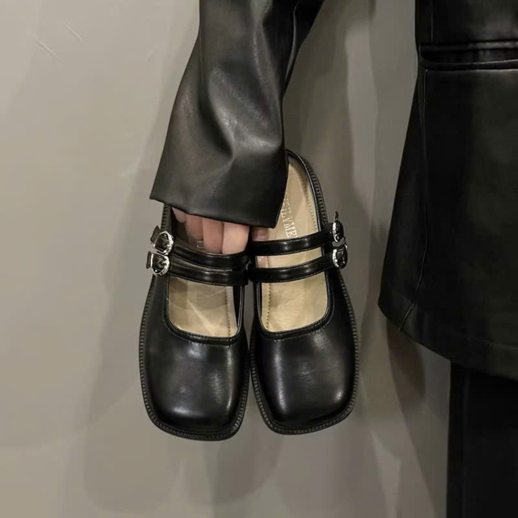 Giày Sục Nữ Quai Khóa Form Mary Jane