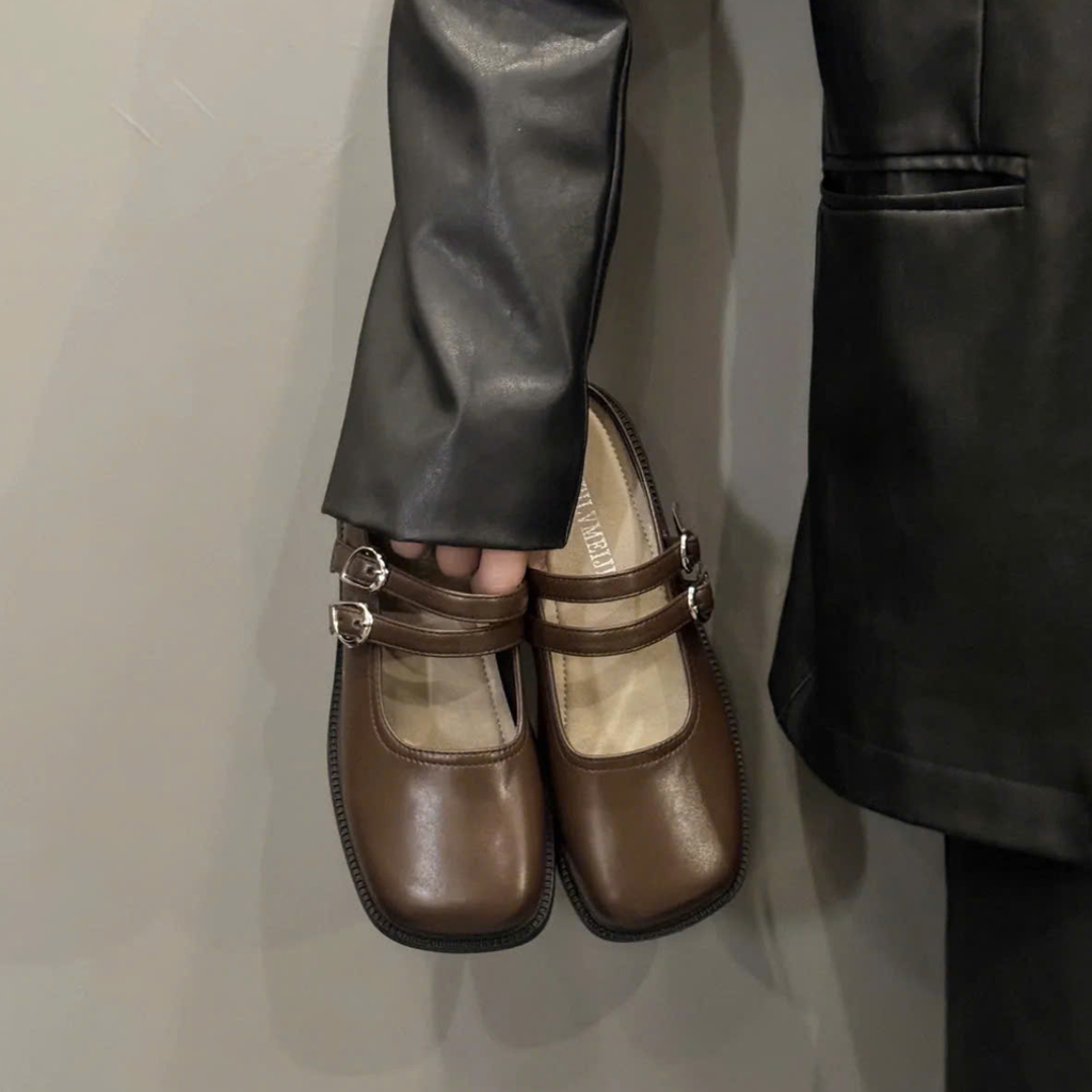 Giày Sục Nữ Quai Khóa Form Mary Jane