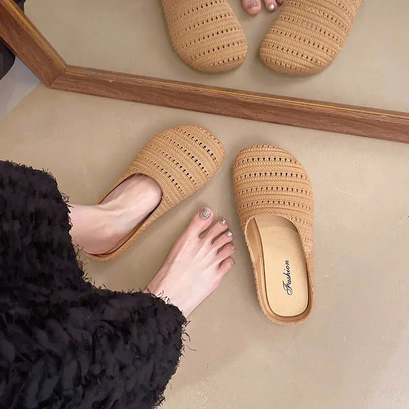 Dép Sục nữ đế bệt phong cách vitage