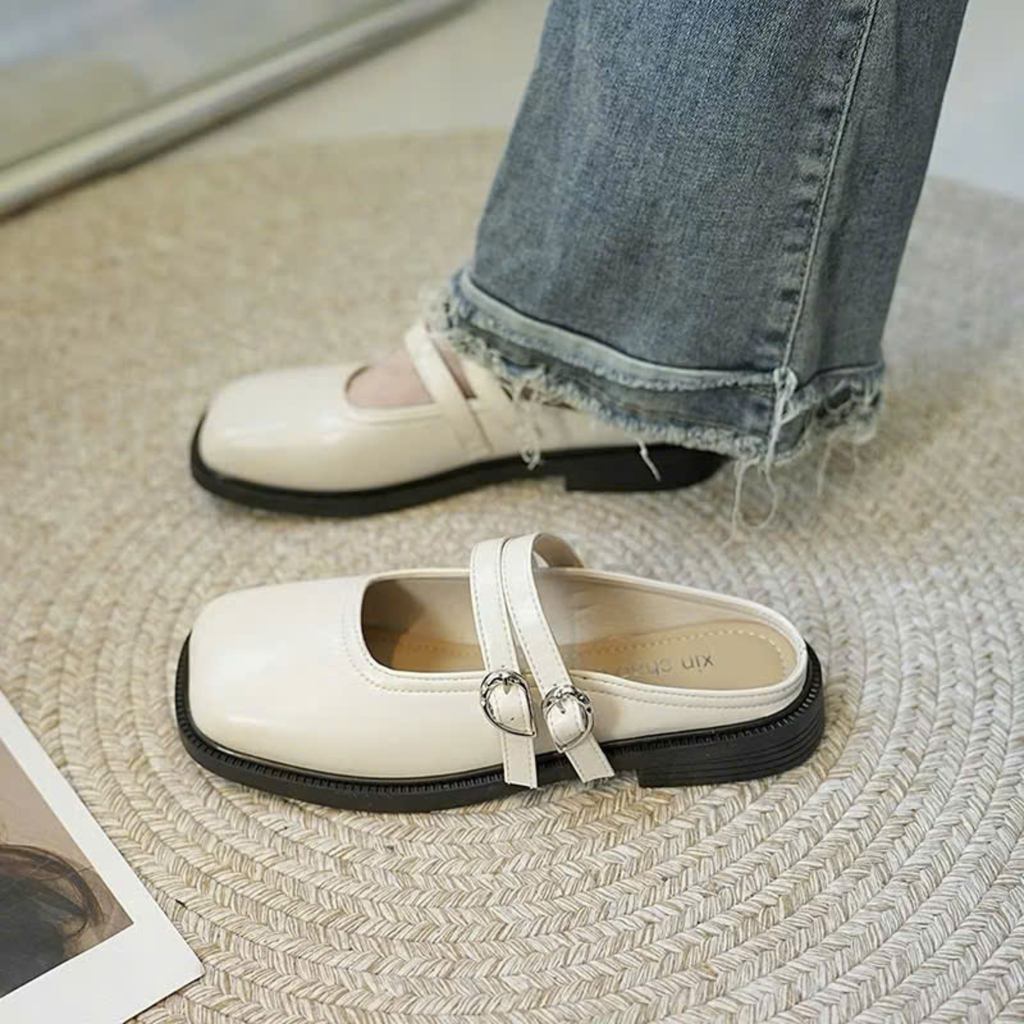 Giày Sục Nữ Quai Khóa Form Mary Jane