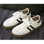 Giày Sneaker Trắng Đế Gum Phong Cách Retro